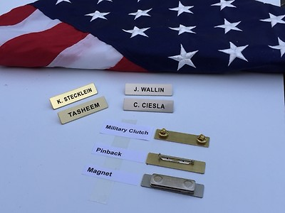 #ad #ad BRASS NAME TAGS METAL POLICE FIRE MILITARY