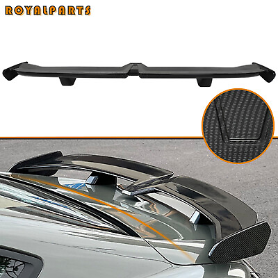#ad 55quot; Universal Sedan Rear Trunk Spoiler Wing Carbon Fiber PRO Style W Adhesive