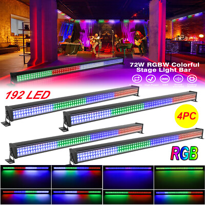 #ad RGB Wall Wash Light Strobe Bar 192LED DMX Party Disco Stage DJ Beam Light Show