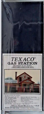 #ad MICRO SCALE MODELS INC. KIT #444 TEXACO GAS STATION HO SCALE