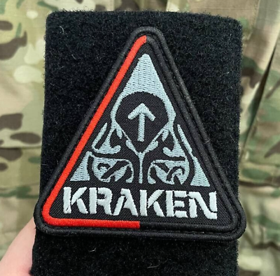 #ad Ukrainian Unit Patch Kraken Volunteer Batalion Tactical Badge Hook Triangle