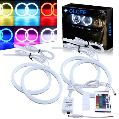 #ad RGB LED Angel Eyes Halo Ring Light for BMW E30 E32 E34 3 5 7 series Lamp Cotton