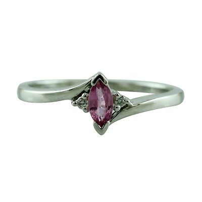 #ad Pink Sapphire Gemstone Party Jewelry Sterling Silver Ring