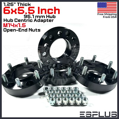 #ad 4x Toyota 1.25quot; 6x5.5quot; 95mm Hub Centric Adapter Spacer Fit 2022 Latest Tundra