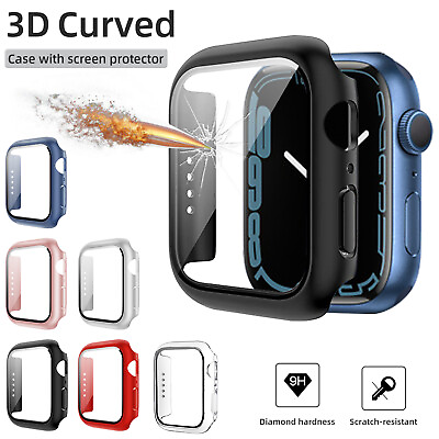 #ad For Apple Watch Ultra 2 Series 9 8 7 6 5 4 SE 49 45mm 44mm Case Screen Protector