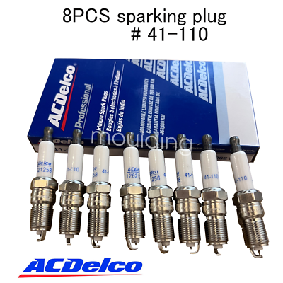 #ad 8PCS Genuine 41 110 Iridium Spark Plugs 12621258 For Chevy GMC 4.8L 5.3L 6.0L