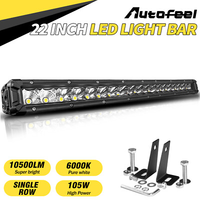 #ad #ad 22quot; LED Light Bar 105W Single Row Flood Spot Combo Offroad Work Driving Fog Lamp