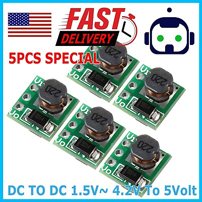 #ad Mini 0.9 5V To 5V Dc Dc Step Up Power Module Voltage Boost Converter