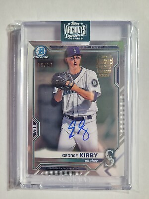 #ad 2024 Topps Archives Signature Series Auto George Kirby 17 Seattle Mariners