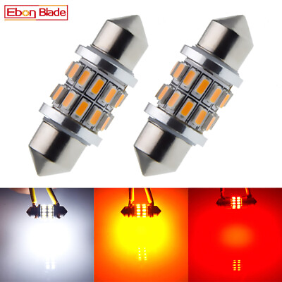 #ad 31mm 36mm 39mm 41mm Car LED Interior Reading Festoon Dome Lights White Red Amber