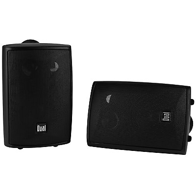 #ad Dual Electronics 4quot; 3 Way Indoor Outdoor Speakers Pair Black
