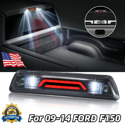 #ad For 09 14 FORD F150 3rd Third Brake Light LED Smoke Rear Reverse Tail Cargo Lamp