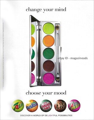 #ad 7 UP Brand Diet Soft Drinks 1 Pg PRINT AD 2005 CHANGE YOUR MIND choose your mood