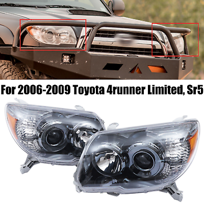#ad For 2006 2007 2008 2009 Toyota 4Runner Limited Sr5 Model Headlights Pair Set