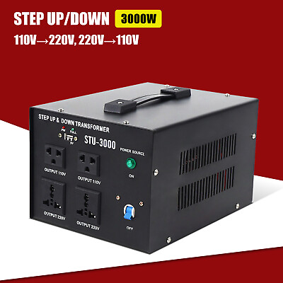 #ad 3000W Voltage Transformer Step Upamp;Down 110V to 220V220V to110V Converter Tool