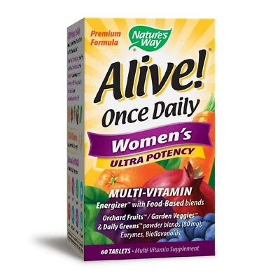 #ad Nature#x27;s Way Alive Once Daily Women#x27;s Multivitamin Ultra Potency 60 EXP 04 2025