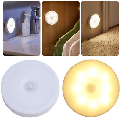 #ad LED Night Light USB Wireless Lamp Stair Cabinet Battery Motion Sensor Light New