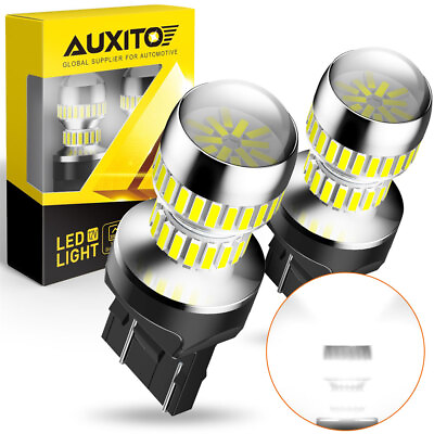 #ad AUXITO Back LED Up Lights Reverse 7443 Bulb 7440 T20 2800LM White 6000K For Ford