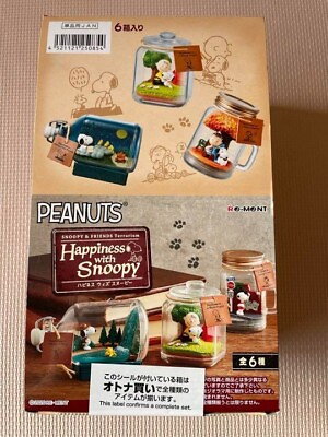 #ad RE MENT SNOOPY amp; FRIENDS Terrarium Happiness with Snoopy 6 Complete BOX