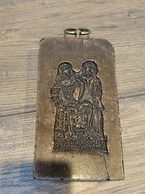 #ad VINTAGE HANDMADE LAXA Santa And Couple COOKIE BUTTER MOLD