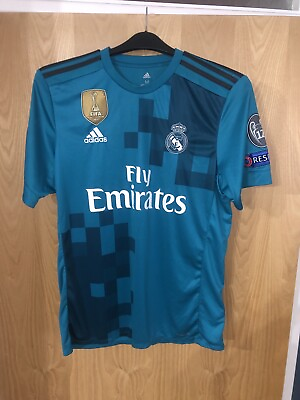 #ad Rare Real Madrid Ronaldo 7 Medium 2017 18 Third Shirt 12 UCL Edition Adidas