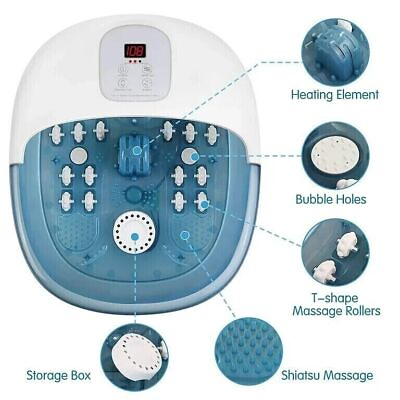 #ad Foot Spa Massager with Heat Bubbles Vibration Digital Temperature Control