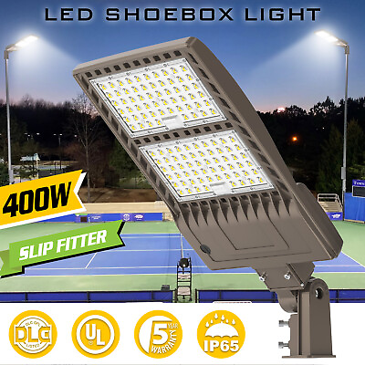 #ad 400W LED Shoebox Parking Lot Light Fixture Bright Outdoor Commercial Lamp 5000K