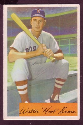 #ad 1954 BOWMAN HOOT EVERS CARD NO:18 NEAR MINT CONDITION