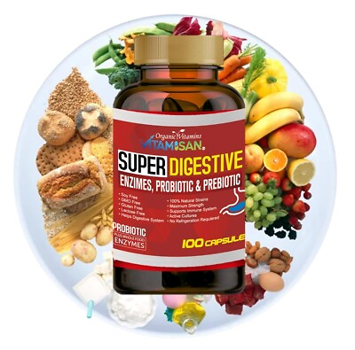 #ad Digestive Enzymes Prebiotic amp; Probiotics Gas Constipation amp; Bloating Relief 100