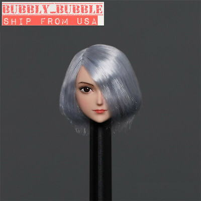 #ad 1 6 scale Female Silver Hair Head Sculpt For 12quot; PHICEN Figure Hot Toys ☆USA☆