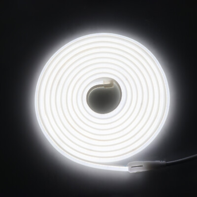 #ad 110V COB LED Neon Strip Lights Waterproof Flexible Lamp Tape Cabinet Kitchen