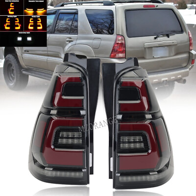 #ad Pair Smoked LED Tail Light Rear Lamp Dynamic Signal For Toyota 4Runner 2003 2009
