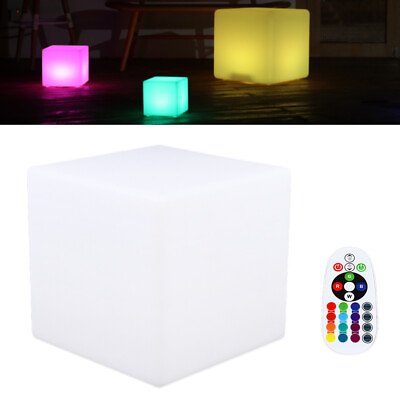 #ad 10quot; LED Light Cube RGB Color Changing Remote Control Cube Lamp Home Bar Light
