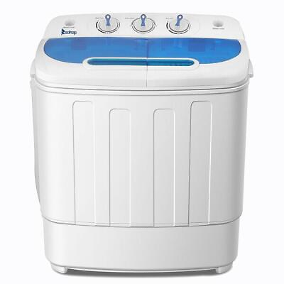 #ad ZOKOP 15LBS Portable Washing Machine Compact Twin Tub Laundry Spin Semi Auto New