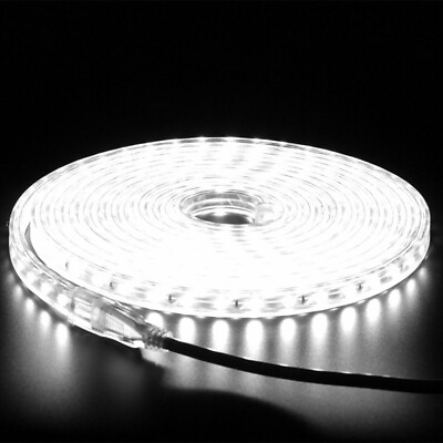 #ad 5050 LED Strip Light Flexible Tape Lighting Rope Home Outdoor 110V With US Plug