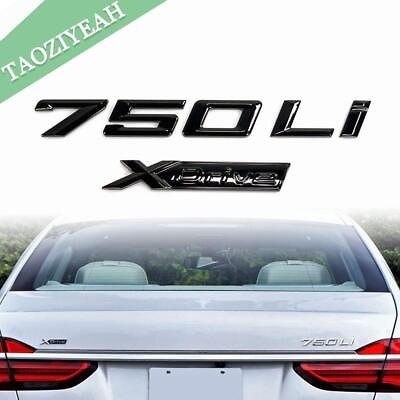 #ad Gloss Black For New 7 Series Emblem 750LiXDrive Number Letters Rear Trunk Badge