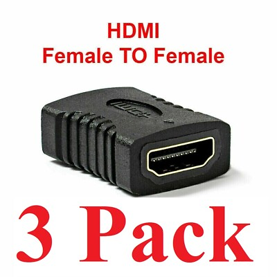 #ad #ad 3X HDMI Female to Female Coupler Connector Extender Adapter Cable HDTV 1080P 4K