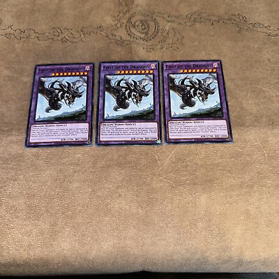 #ad Yugioh First of the Dragons x3 LDK2 ENK41 Playset NEW Unlimited NM M