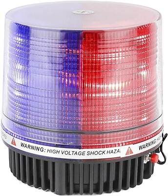 #ad LE JX Red amp; Blue Wireless Rotating Beacon Led Strobe Warning Light Roof Top