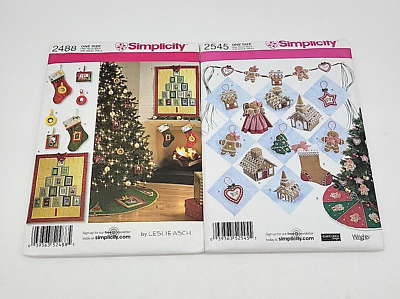 #ad #ad Simplicity Crafts Patterns Christmas Holiday #2488 #2545 New Factory Folded
