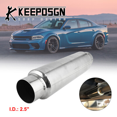 #ad 2.5#x27;#x27; In Outlet Muffler Resonator Exhaust 16#x27;#x27; Deep Tone for Dodge Charger V6 V8