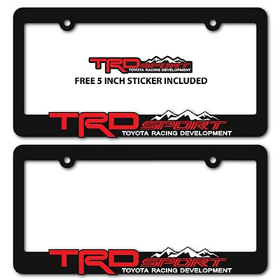 #ad TRD SPORT License Plate Frames Toyota TRD Tacoma Tundra 4Runner RAV4 Highlander