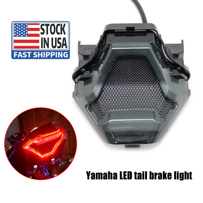 #ad For Yamaha LED Motorcycle Rear Tail light Red Brake Turn Signal light ABS