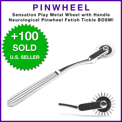 #ad Sensation Play Pinwheel Metal Wheel with Handle Neurological Fetish Tickle BDSM