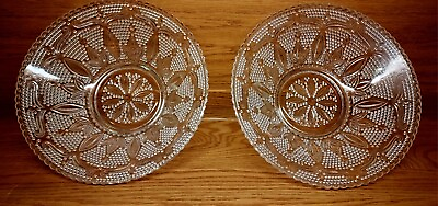 #ad Vintage Federal Glass Heritage Serving Bowls Lot Of TWO