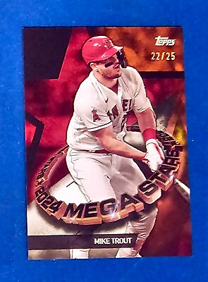 #ad MIKE TROUT 2024 TOPPS SERIES 1 MEGA STAR 22 25 CASE HIT SSP 1:4782 ODDS ANGELS