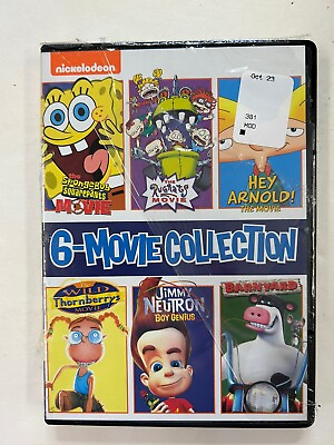 #ad Nickelodeon 6 Movie Collection New DVD Plastic Peeling Off In One Corner
