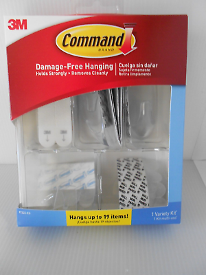 #ad Command Clear Variety Kit 17232 ES Hooks and Strips to Hang Up to 19 Items