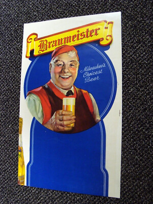 #ad Circa 1930s Braumeister Brewer Back Bar Display Milwaukee