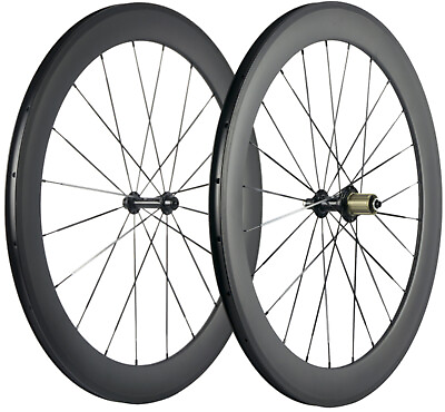 #ad 700C Road Bike Rim Brake Carbon Wheels 50mm 23mm Width Clincher Carbon Wheelset